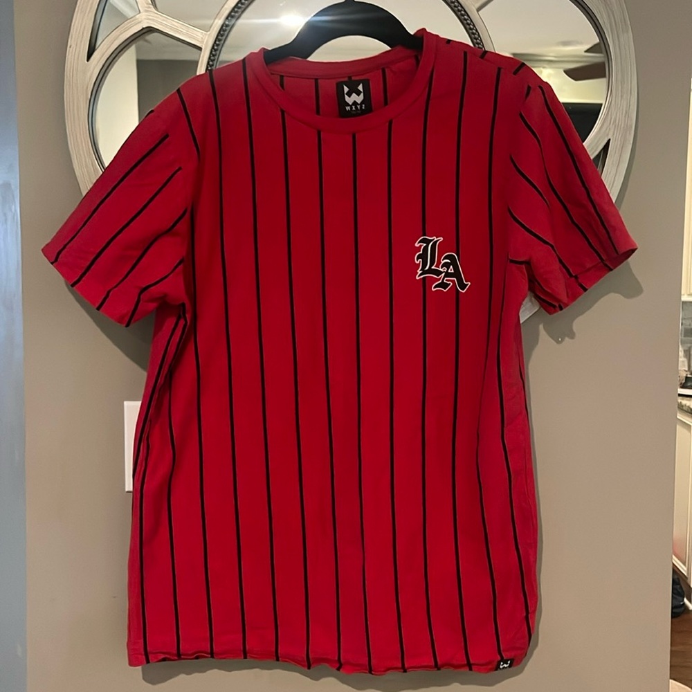 LA pinstriped shirt